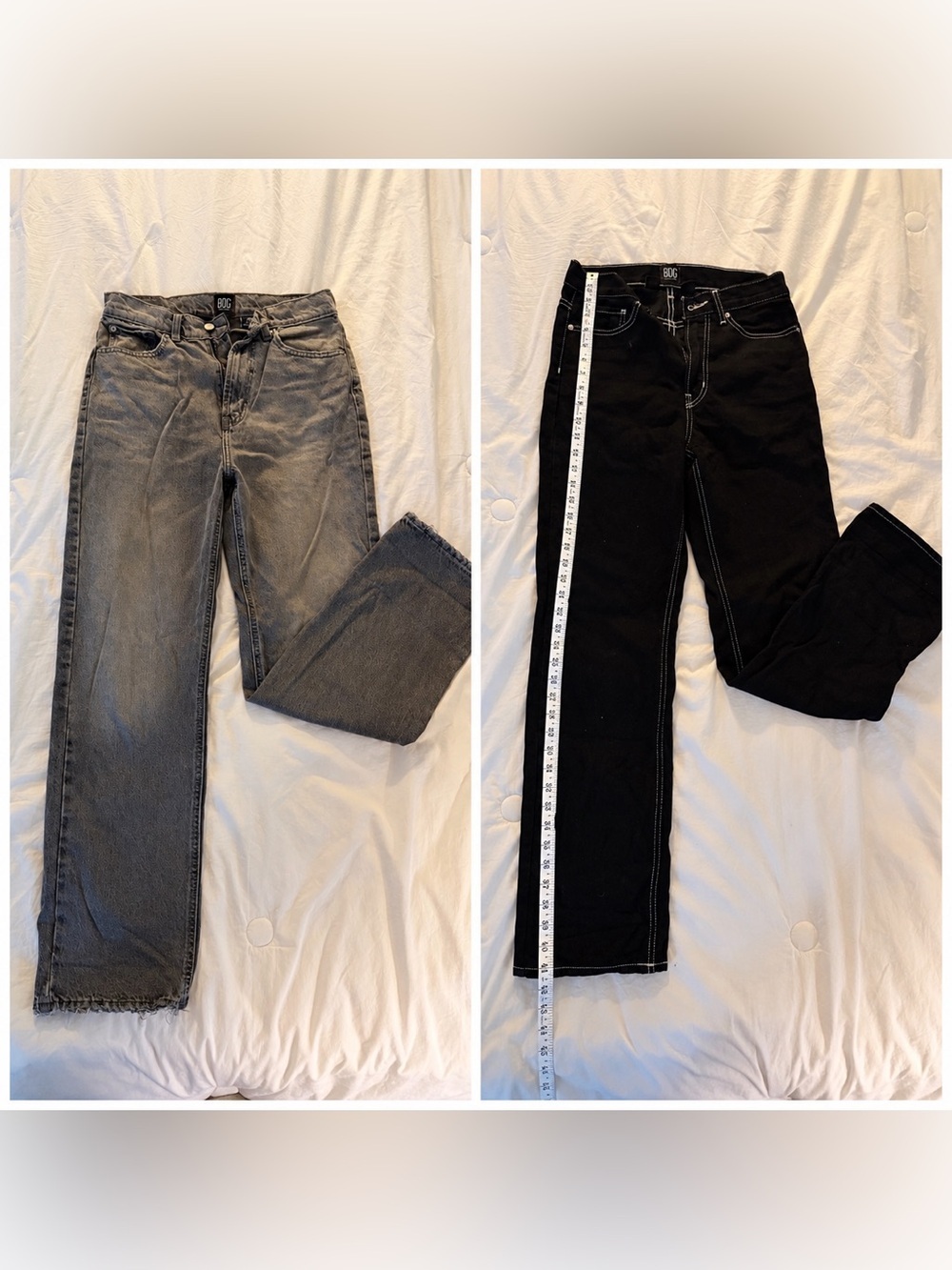 BDG BUNDLE 2 straight leg Urban Outfitters high rise charcoal grey black seesize